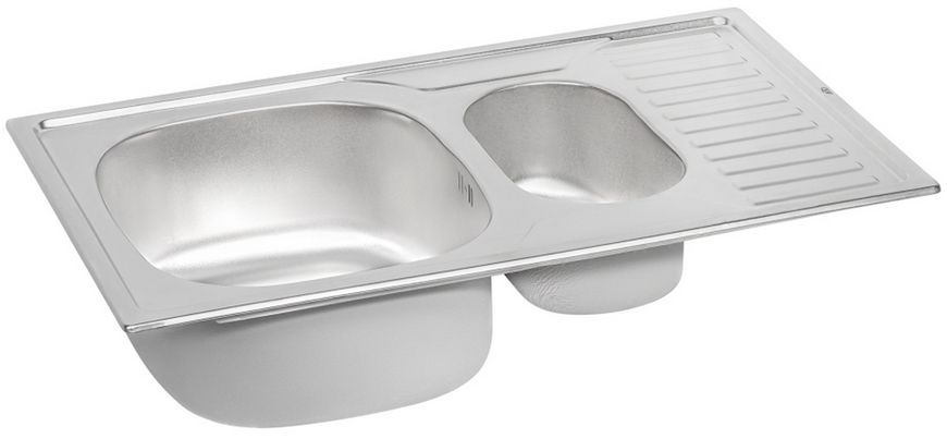 Кухонная мойка QTAP 7850-B Satin 0,8 мм (180) с дополнительной чашей - QT7850BSAT08
