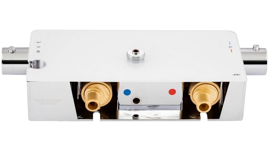 Душевая система QTAP Sloup термостатическая c полочкой Chrome/White QTSL57T105VOGC - QTSL57T105VOGC