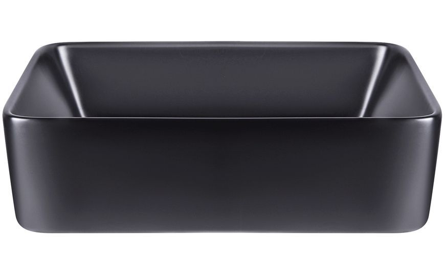 Раковина-чаша Qtap Tern 485х375х135 Matt black з донним клапаном QT172074MBMB - QT172074MBMB