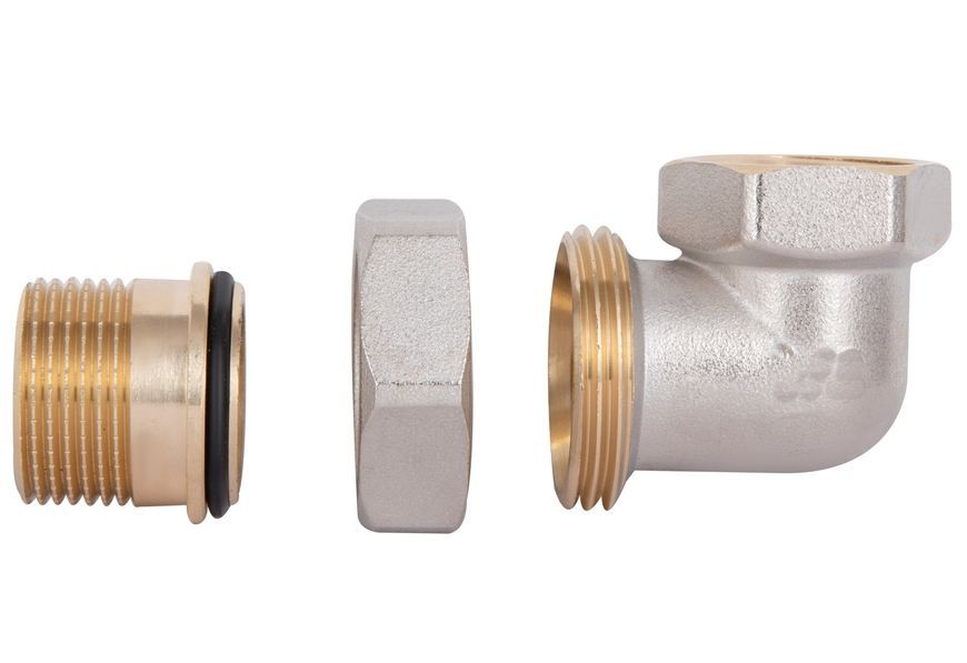 Згін латунний "Американка" Thermo Alliance Base кутовий 1"ЗРх1"ВР нікельований SD191W25