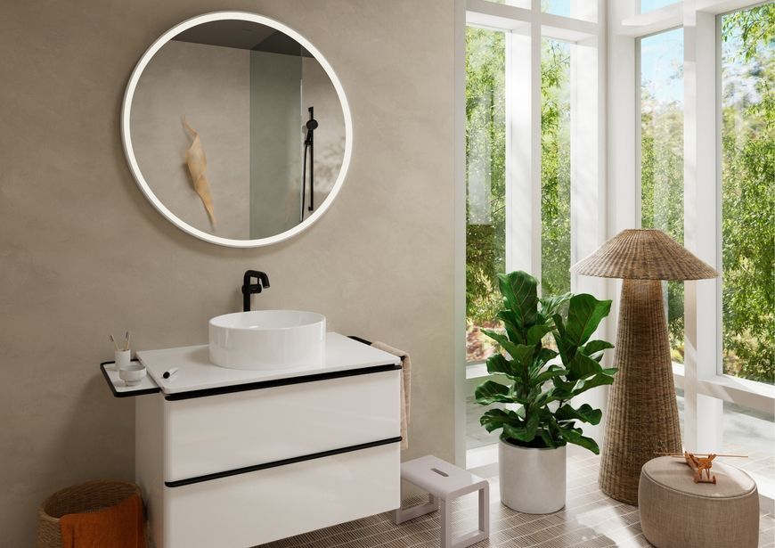 Смеситель для раковины HANSGROHE Tecturis S 240 Fine CoolStart EcoSmart+ Matt Black 73370670 черный с донным клапаном - 73370670