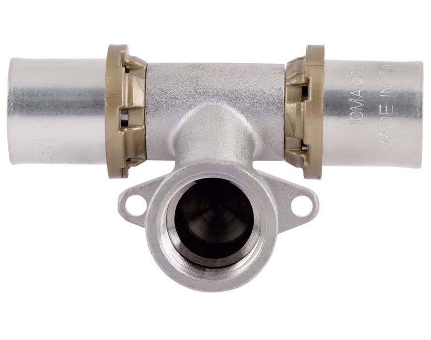 Тройник настенный пресс-фитинг Icma 1/2"ВРх20 проходной №422 81422ADBQ06 - 81422ADBQ06