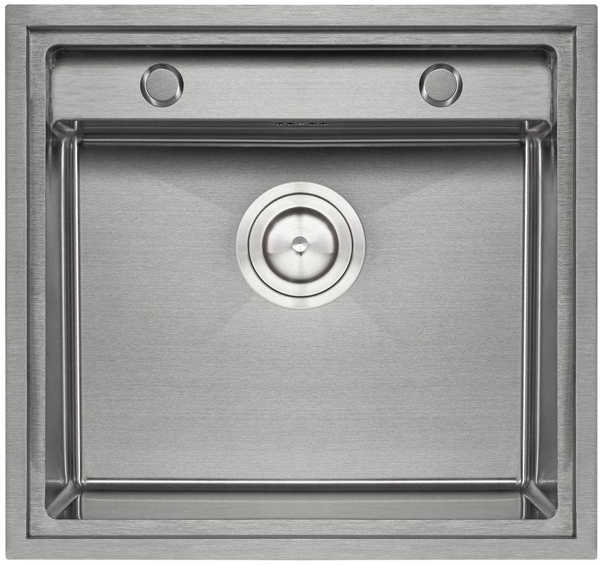 Кухонная мойка интегрированная QTAP D5249 3,0/1,2 мм Satin - QTD52493012