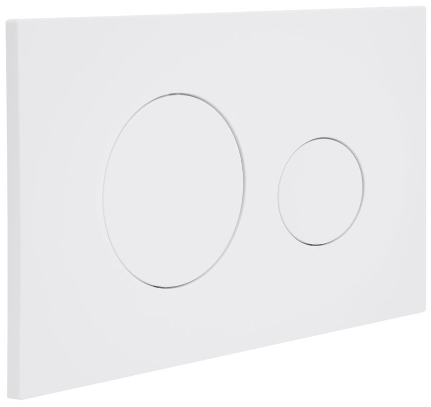 Клавіша змиву Qtap Standard 152x236x28 мм, White, круглі кнопки QTSTD164W49468 - QTSTD164W49468