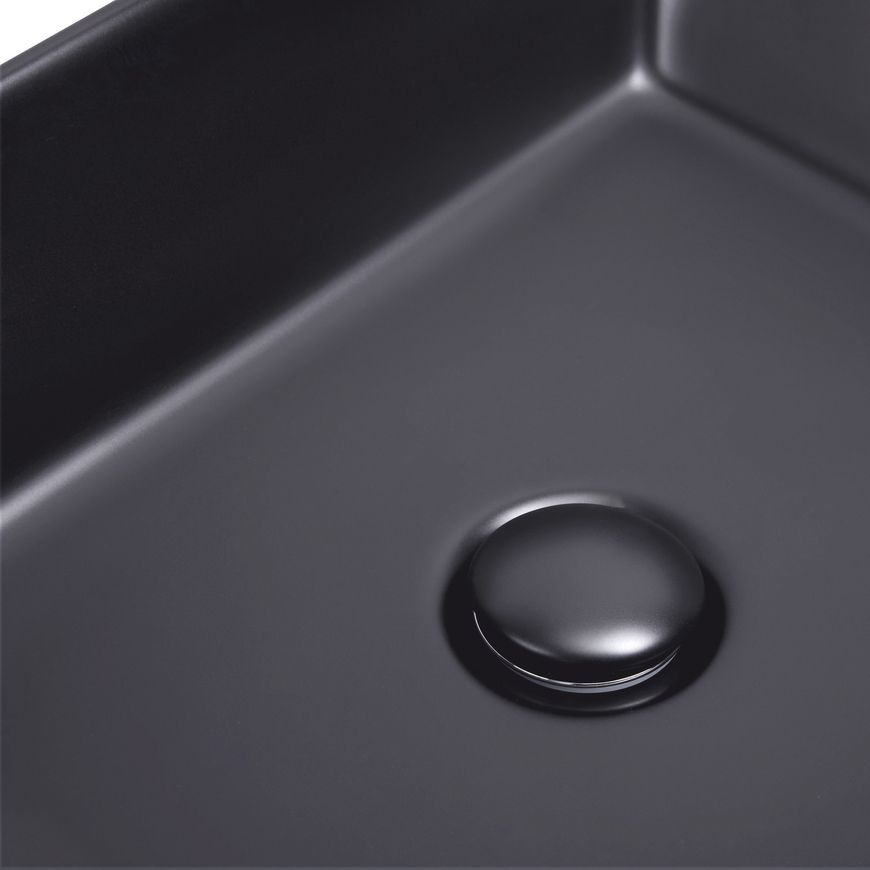 Раковина-чаша Qtap Tern 485х375х135 Matt black з донним клапаном QT172074MBMB - QT172074MBMB