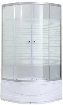 Душова кабіна LIDZ WIEŻA 80x80, високий, скло Linie 4 мм - LWISC8080SATHIGHL