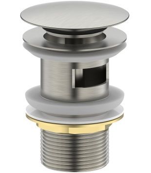 Донний клапан IMPRESE BRENTA ZMK081906500 нікель для раковини 1 1/4" з переливом - ZMK081906500