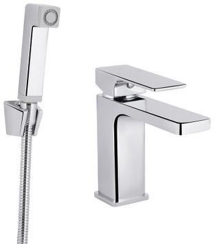 Змішувач для раковини Qtap Gemini з гігієнічним душем Chrome QTGEM272CRM45689 - QTGEM272CRM45689