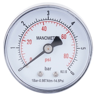 Манометр SD Plus 50 мм заднє підключення 1/4"ЗР 0-6 бар SD1716B