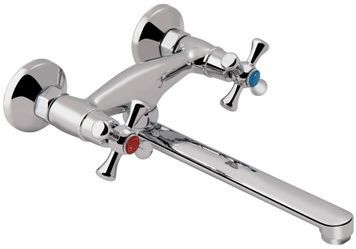 Змішувач настінний для кухні Lidz Lamb 361 двохвентильний Chrome LDLAM361CRM22309 - LDLAM361CRM22309