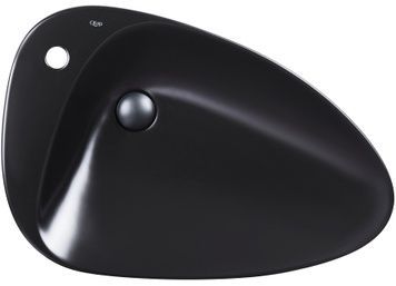 Раковина-чаша QTAP Leo 695х460х115 Matt black з донним клапаном QT1111A089TMB - QT1111A089TMB