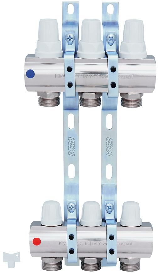 Колектор ICMA 1" 3 виходи, без витратоміра №K005 - 87K005PH06