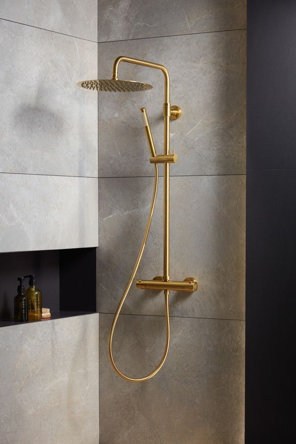 Душова система KFA ARMATURA MOZA PREMIUM GOLD з термостатичним змішувачем 5736-920-31 - 5736-920-31
