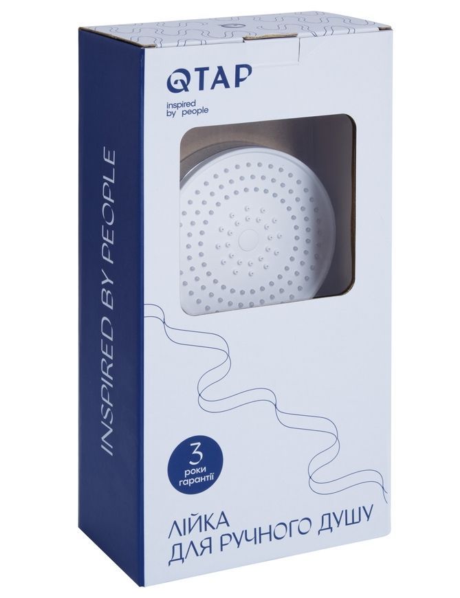 Лійка для ручного душу Qtap Rucni кругла 120 мм Chrome QTRUC125CRM45950 - QTRUC125CRM45950