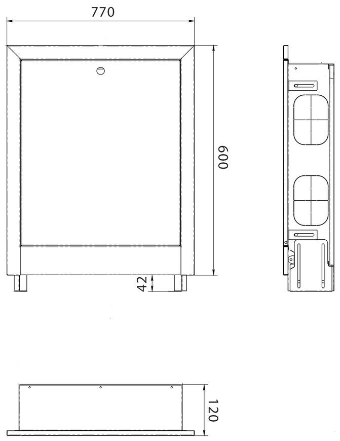 Шафа колекторна внутрішня Thermo Alliance №3 600х770x120 0,8 мм біла SD00052740