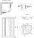 Душевой бокс TANI SB90x90.SAT.LOW.FR низкий поддон, стекло Frost 4 мм, стенки WHI LTSB9090SATLOWFR - LTSB9090SATLOWFR - 2