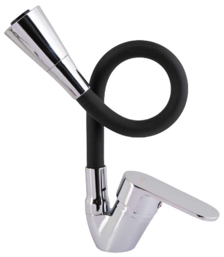 Смеситель для кухни Lidz Tani 008F3 с гибким изливом Black/Chrome LDTAN008F3BCR39484 - LDTAN008F3BCR39484