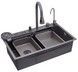Кухонна мийка Kroner KRP Schwarze SET7545NG PVD 3.0/0.8 мм сірий CV033806 Schwarze-SET7545NGPVD - Schwarze-SET7545NGPVD - 4