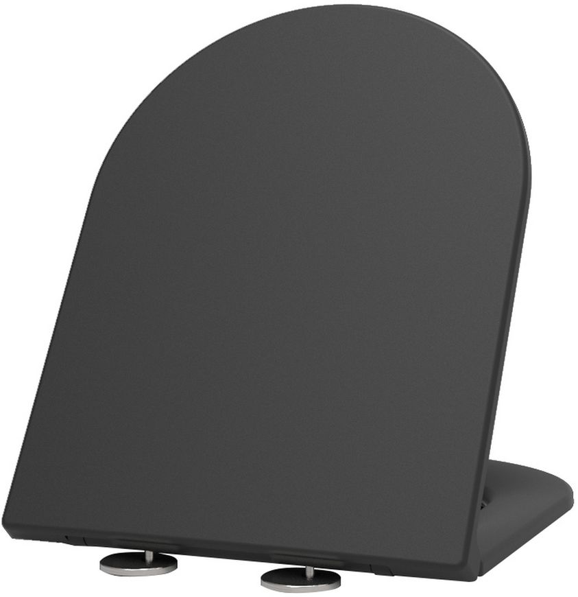 Сидіння для унітаза QTAP (Robin, Scorpio) з мікроліфтом Slim QT99HY2049MB Matt Black - QT99HY2049MB