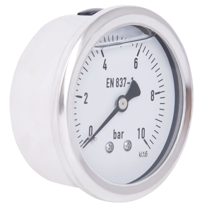 Манометр глицериновый Thermo Alliance Forte 63 мм 1/4"НР с задним подключением латунь 0-10 бар TAF171G10B