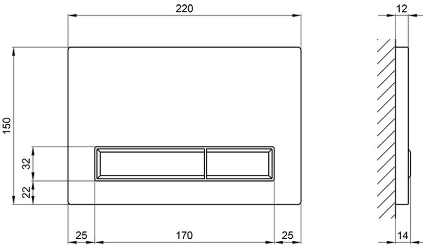 Набор QTAP инсталляция 3 в 1 Nest QT0133M425 с панелью смыва линейной QT0111M08V1091MB + унитаз с сиденьем Robin QT1333046ENRMB - QT044RO36908