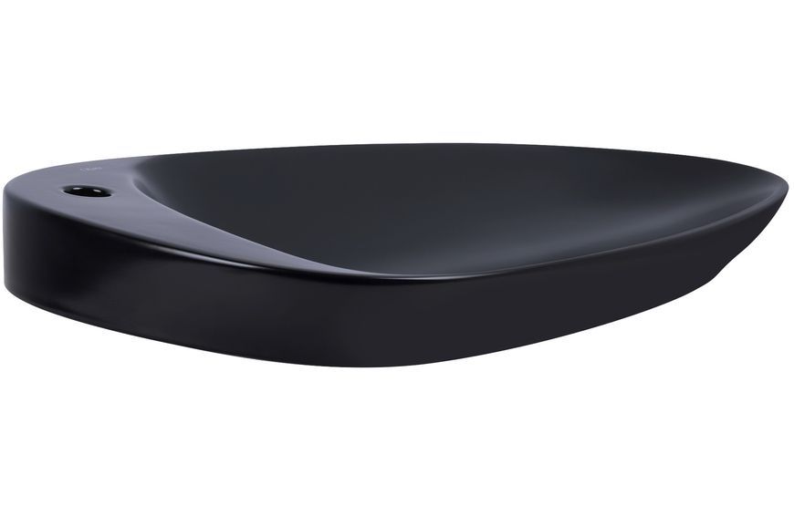 Раковина-чаша QTAP Leo 695х460х115 Matt black з донним клапаном QT1111A089TMB - QT1111A089TMB