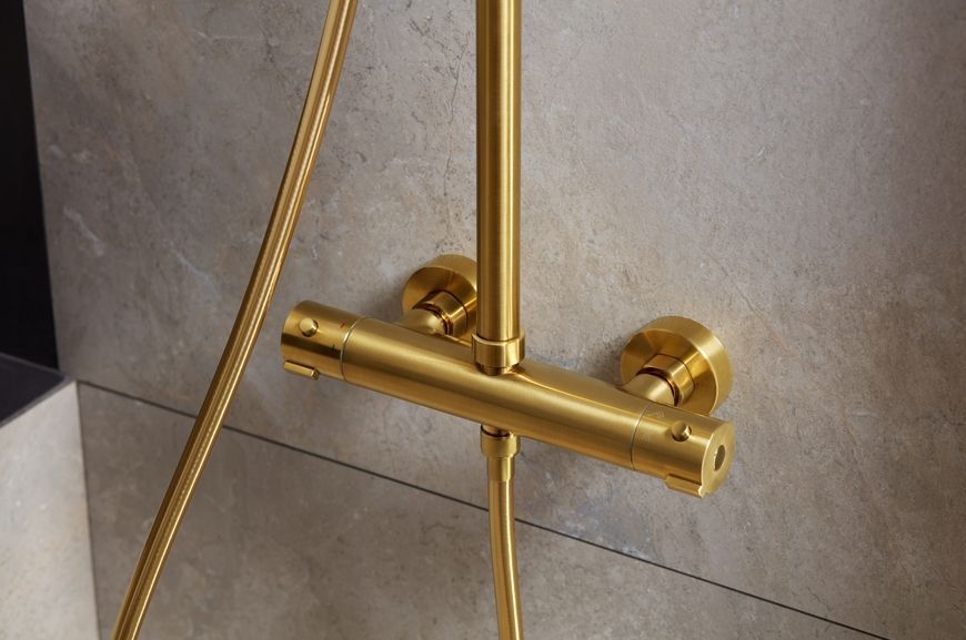 Душова система KFA ARMATURA MOZA PREMIUM GOLD з термостатичним змішувачем 5736-920-31 - 5736-920-31