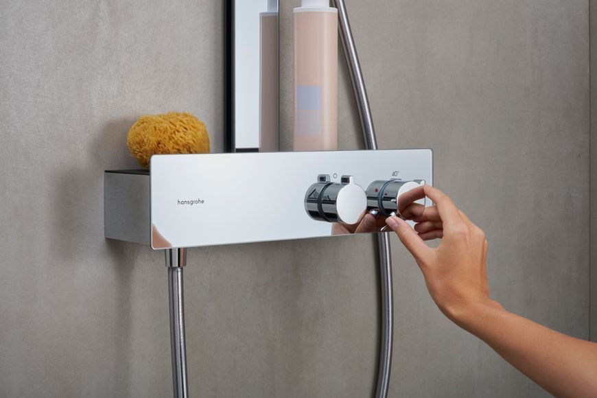 Душевая система HANSGROHE Rainfinity Showerpipe 360 1jet с термостатом ShowerTablet 350 Chrome 26853000 хром - 26853000
