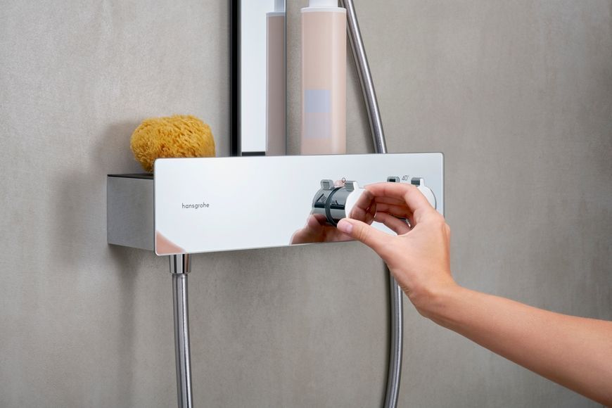 Душевая система HANSGROHE Rainfinity Showerpipe 360 1jet с термостатом ShowerTablet 350 Chrome 26853000 хром - 26853000
