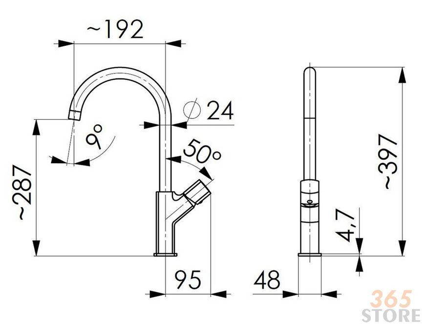 Змішувач для мийки KFA ARMATURA MORGANIT 4923-915-00 - 4923-915-00