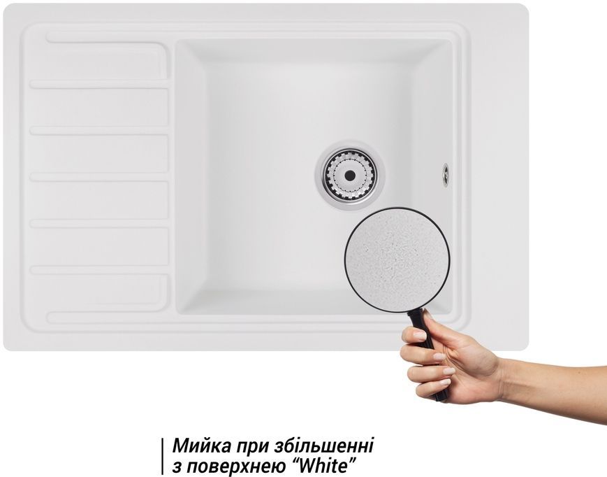 Кухонная мойка QTAP CS 7751 White (QTCS7751WHI) - QTCS7751WHI