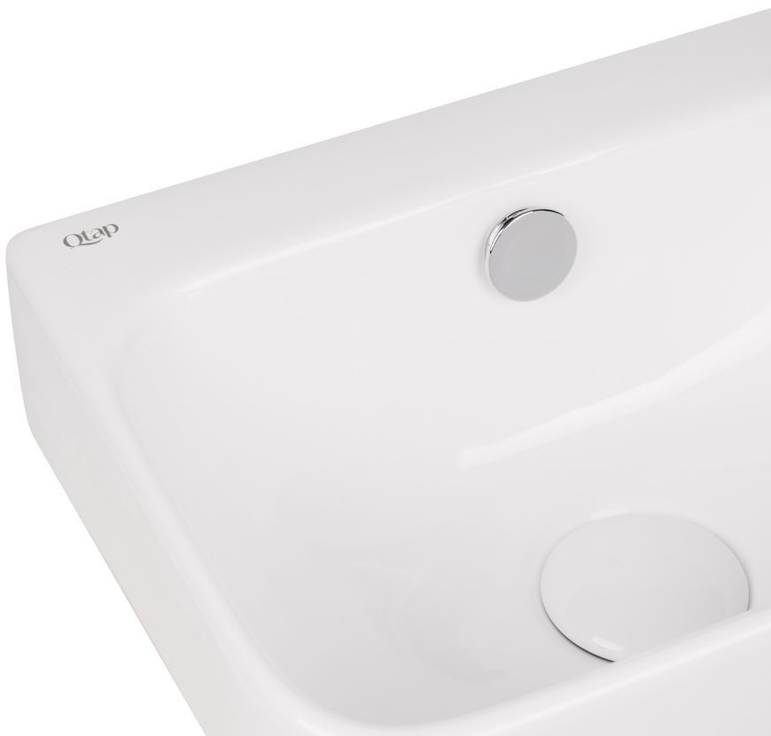 Раковина Qtap Tern 450х260х160 White з донним клапаном QT17115117RW - QT17115117RW