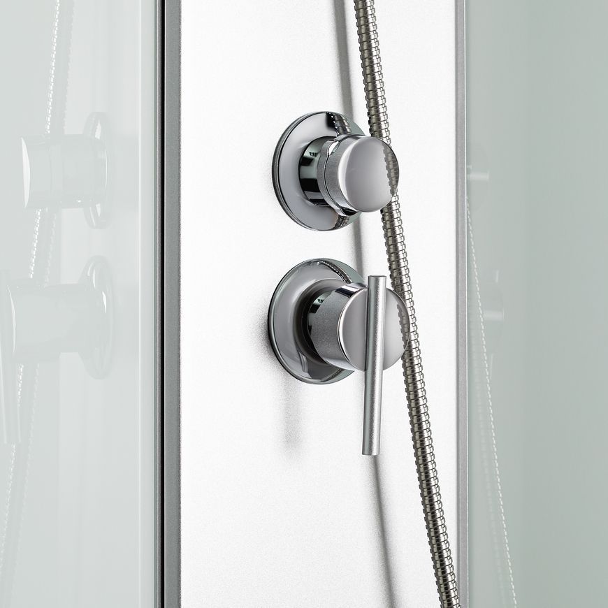 Душевой бокс TANI SB90x90.SAT.LOW.FR низкий поддон, стекло Frost 4 мм, стенки WHI LTSB9090SATLOWFR - LTSB9090SATLOWFR