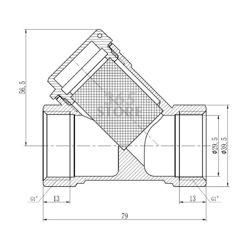 Фільтр грубого очищення води (косий) SD FORTE 1" - SF124W25