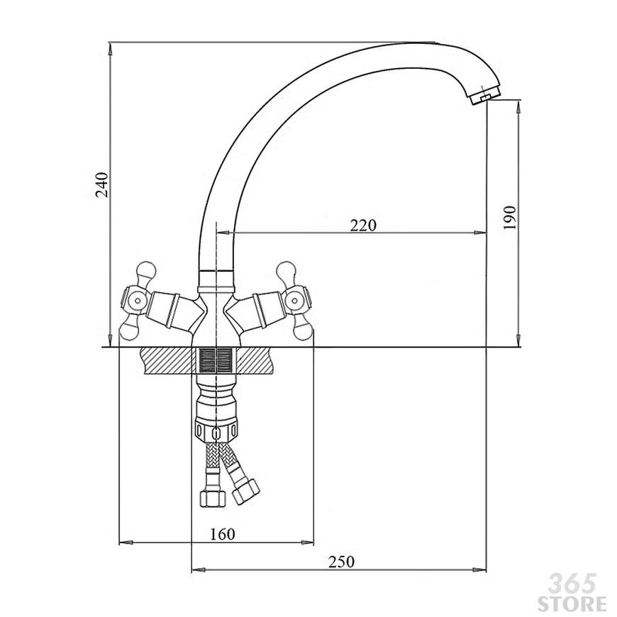 Змішувач для кухонної мийки TOUCH-Z Smes 273F - TZSME273F