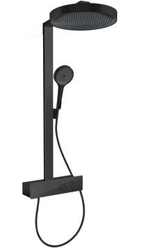 Душевая система HANSGROHE Rainfinity Showerpipe 360 1jet с термостатом ShowerTablet 350 Matt Black 26853670 черная матовая - 26853670