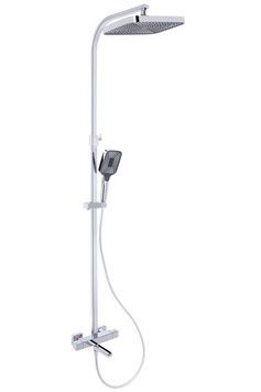 Душевая система термостатическая Qtap Swan Cascada с поворотным изливом Chrome QTSWA112CRM45902 - QTSWA112CRM45902