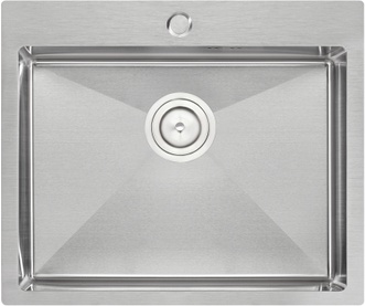 Кухонная мойка интегрированная QTAP D6050 2,7/1,0 мм Satin - QTD605010