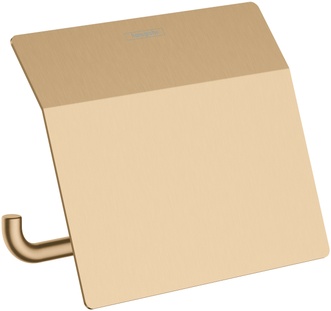 Держатель для туалетной бумаги с крышкой HANSGROHE AddStoris Brushed Bronze 41753140 бронза