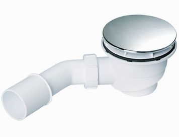Сифон для душового піддону McALPINE HC27CPBN-PB 90 мм хром чистка зверху - HC27-CPBN-PB