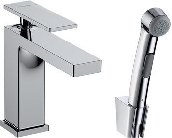 Змішувач для раковини HANSGROHE Tecturis E 110 EcoSmart+ з гігієнічною лійкою 160 см Chrome 73210000 хром - 73210000