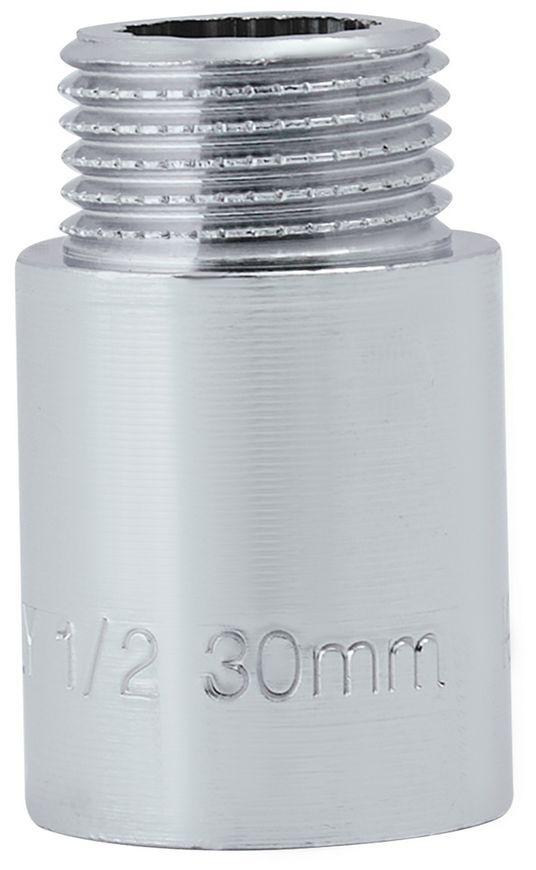 Удлинитель латунный хромированный Icma 1/2"НРх1/2"ВР длина 30 мм №19 81019AD03006