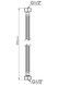 Шланг для подключения воды Thermo Alliance Standart 40 см Nylon 1/2"x1/2" ВВ TAS387W40