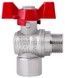 Кран шаровой SD FORTE 1/2" ВН для воды угловой (бабочка) SF267W15 - SF267W15 - 3
