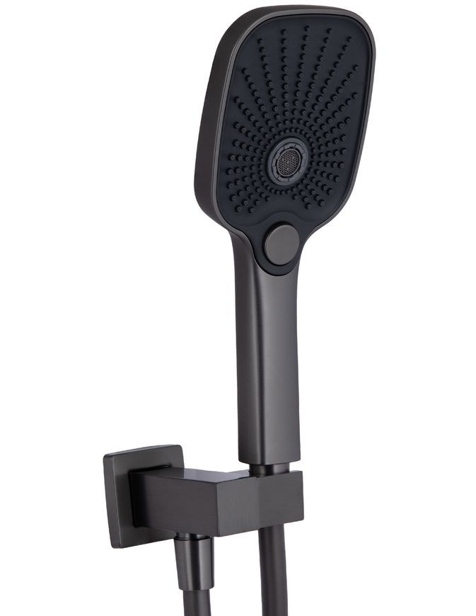 Душевая система Qtap Gemini скрытого монтажа на два потребителя Gunmetal Black PVD QTGEM113GMB45698 - QTGEM113GMB45698