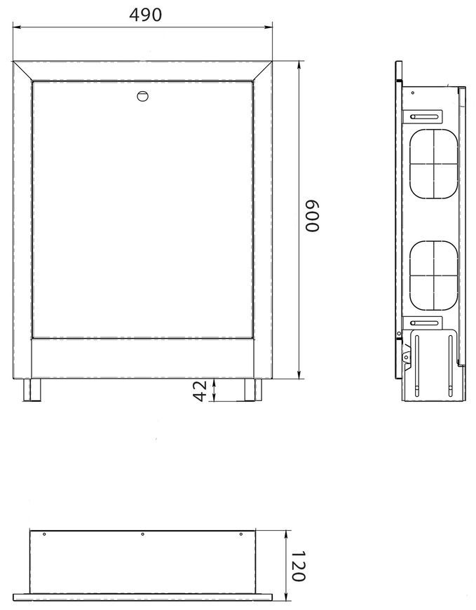 Шафа колекторна внутрішня Thermo Alliance №1 600х490x120 0,7 мм біла SD00052732