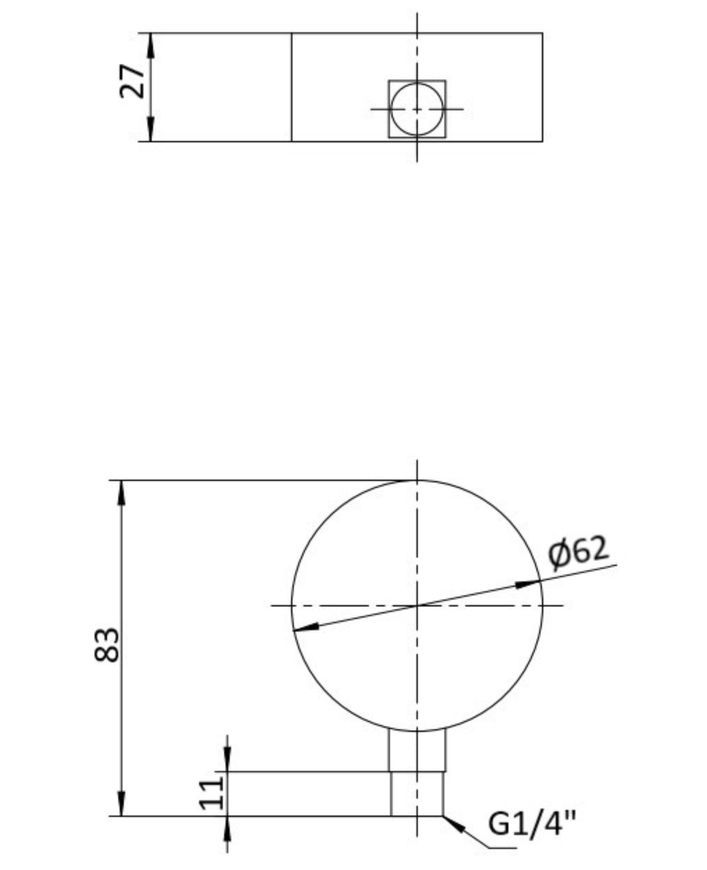 Манометр глицериновый Thermo Alliance Forte 63 мм 1/4"НР с нижним подключением латунь 0-16 бар TAF170G16B