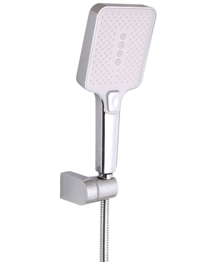 Змішувач для ванни Qtap Swan Cascada з поворотним виливом та душовим гарнітуром QTSWA260CRW45569 Chrome/White - QTSWA260CRW45569