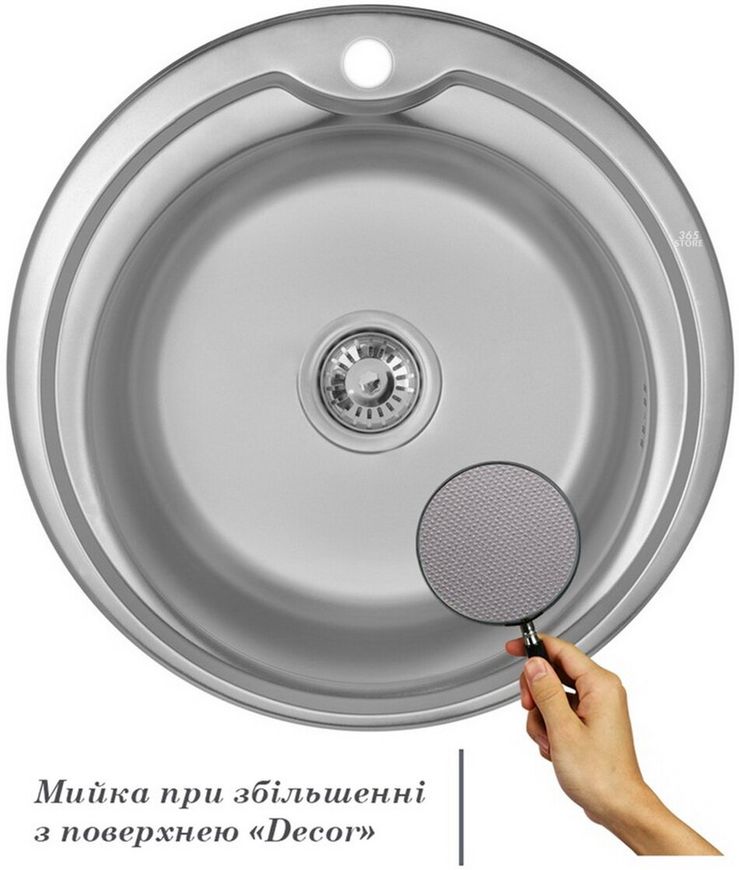 Кухонная мойка IMPERIAL 510-D Decor 0,6 мм (IMP510D06DEC) - IMP510D06DEC