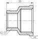 Муфта латунна SD Forte 1"х1/2" редукційна нікельована SF3572515